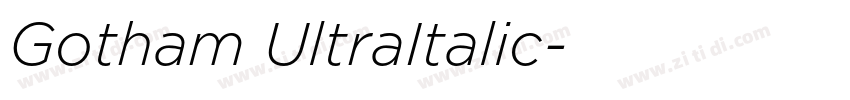 Gotham UltraItalic字体转换